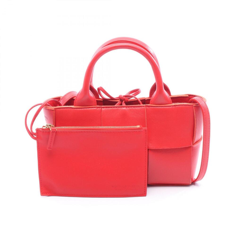 Bottega Veneta Candy Arco Tote Bag Leather Red